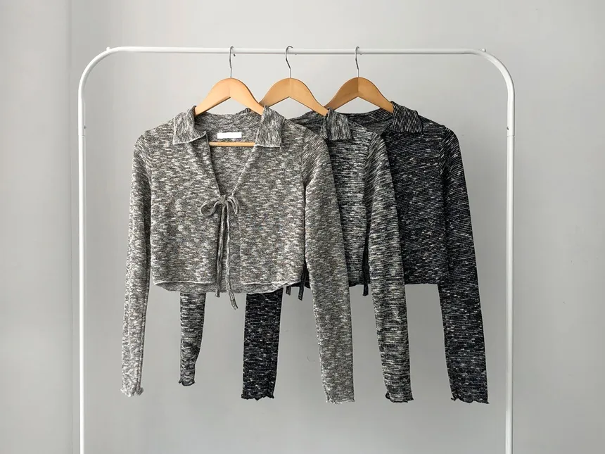 カラーネックリボンボカシカーディガン | lilisense | 詳細画像21