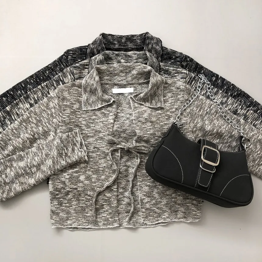 カラーネックリボンボカシカーディガン | lilisense | 詳細画像23