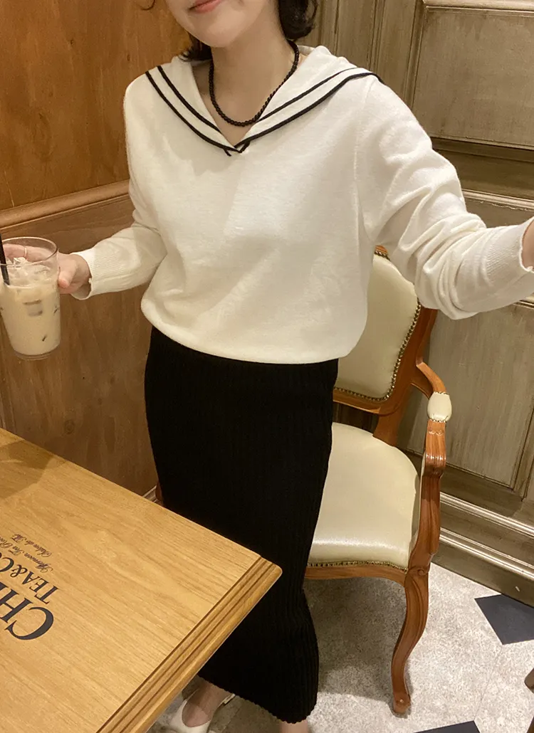 セーラーカラーニット | レディースファッション通販 - DHOLIC 