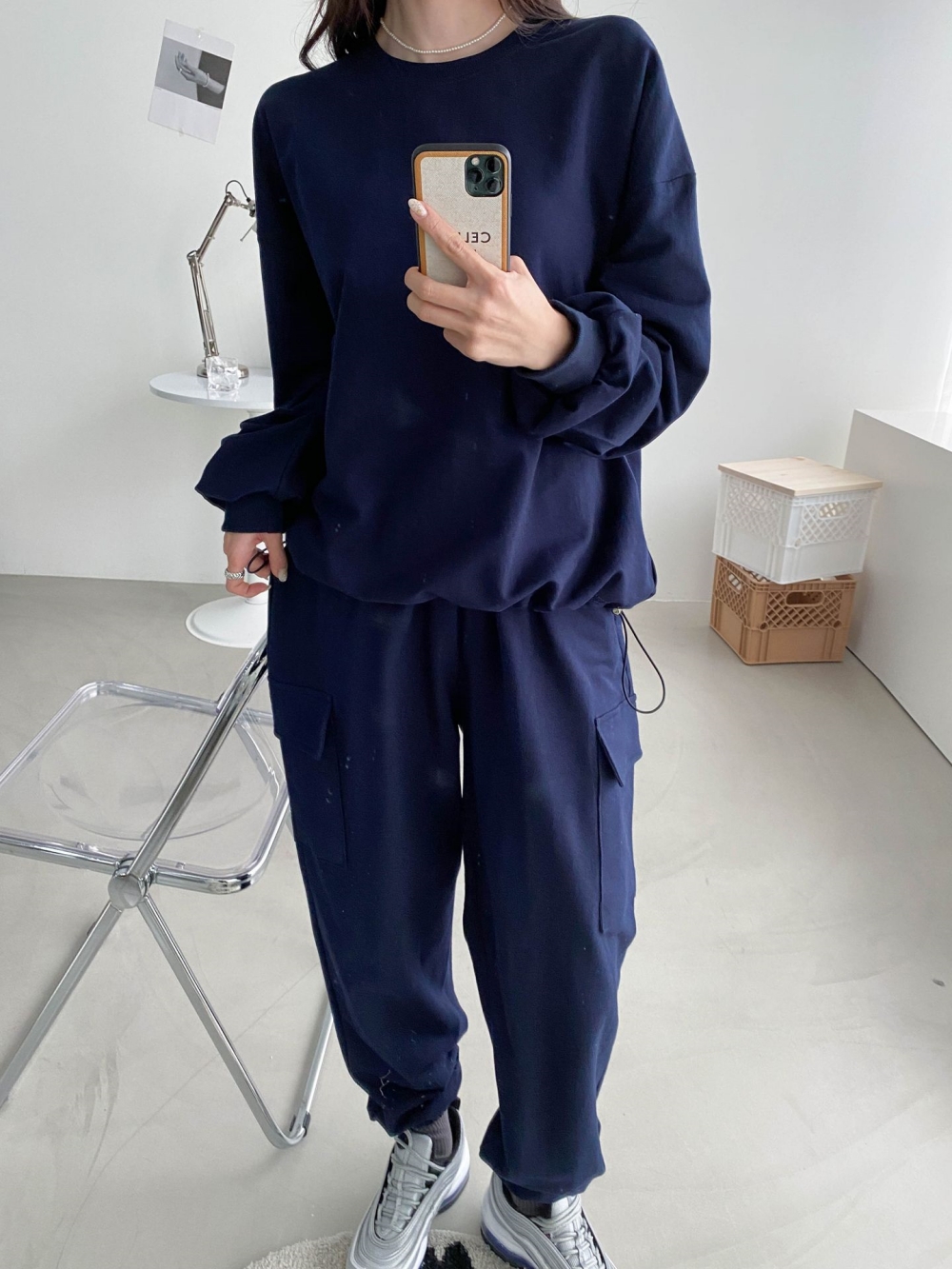 ドローコードスウェット&ジョガーカーゴパンツSET | 詳細画像6