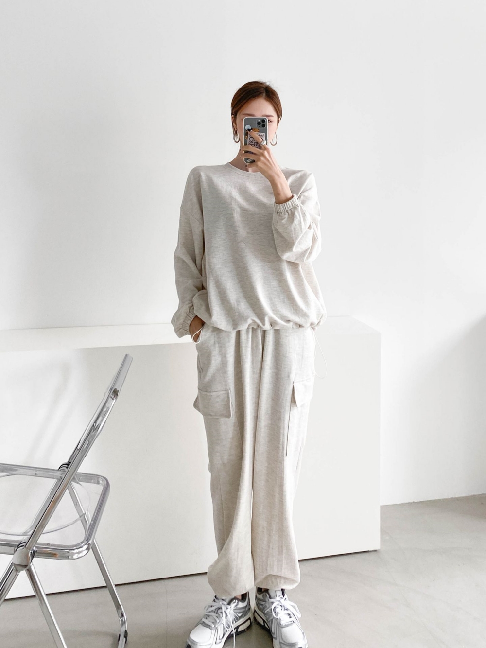 ドローコードスウェット&ジョガーカーゴパンツSET | 詳細画像40