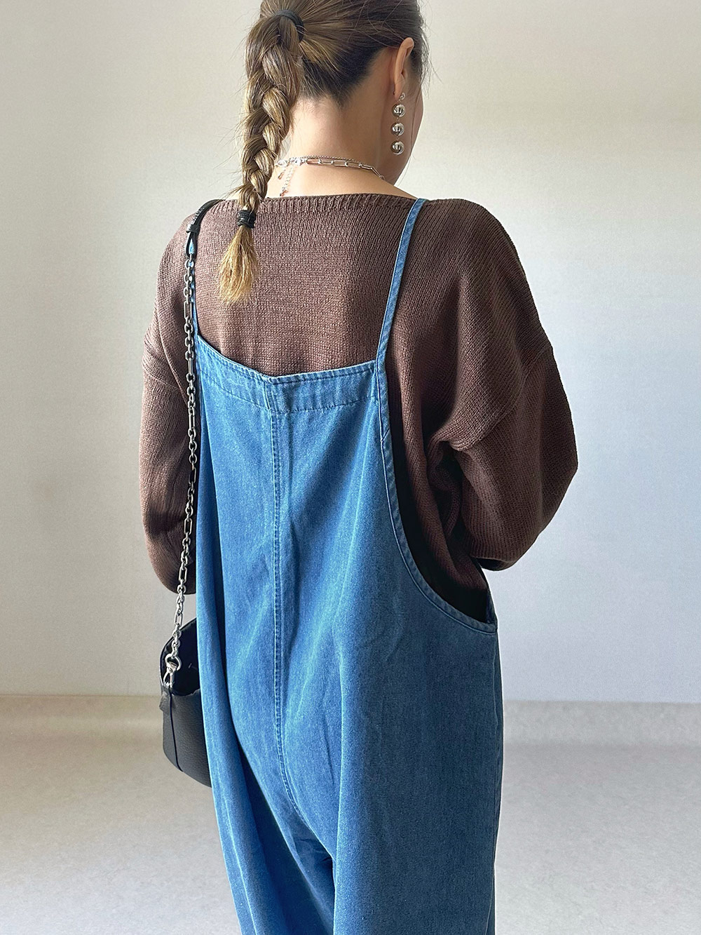 フロントボタンデニムサロペットパンツ | 詳細画像10