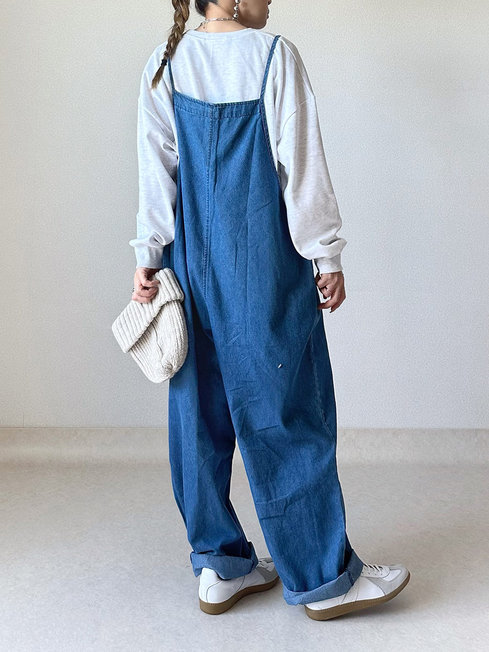 フロントボタンデニムサロペットパンツ | 詳細画像12