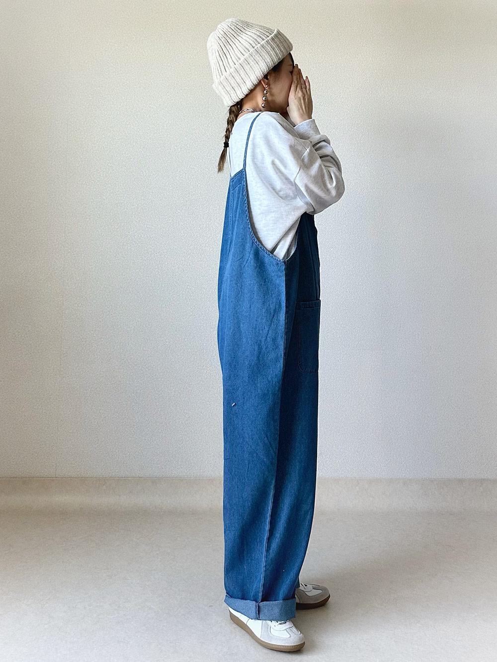 フロントボタンデニムサロペットパンツ | 詳細画像15