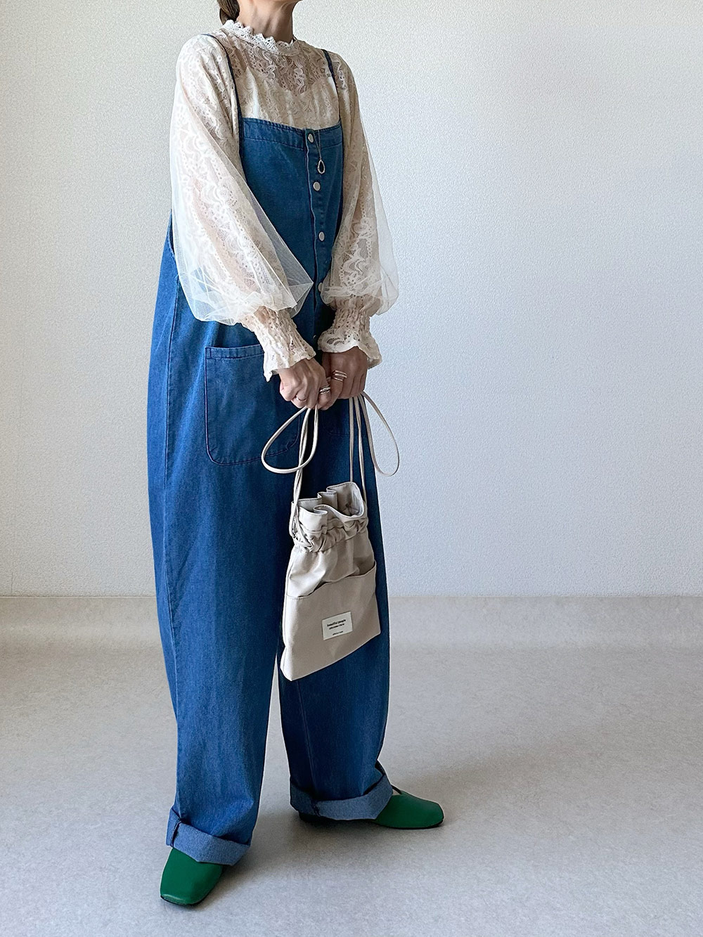 フロントボタンデニムサロペットパンツ | 詳細画像18