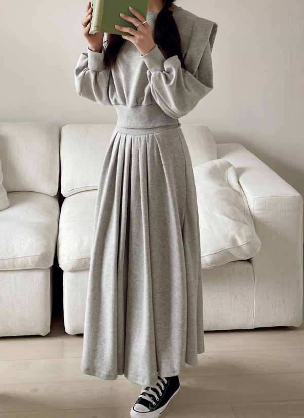 パワショルスウェット&プリーツスカートSET | レディースファッション