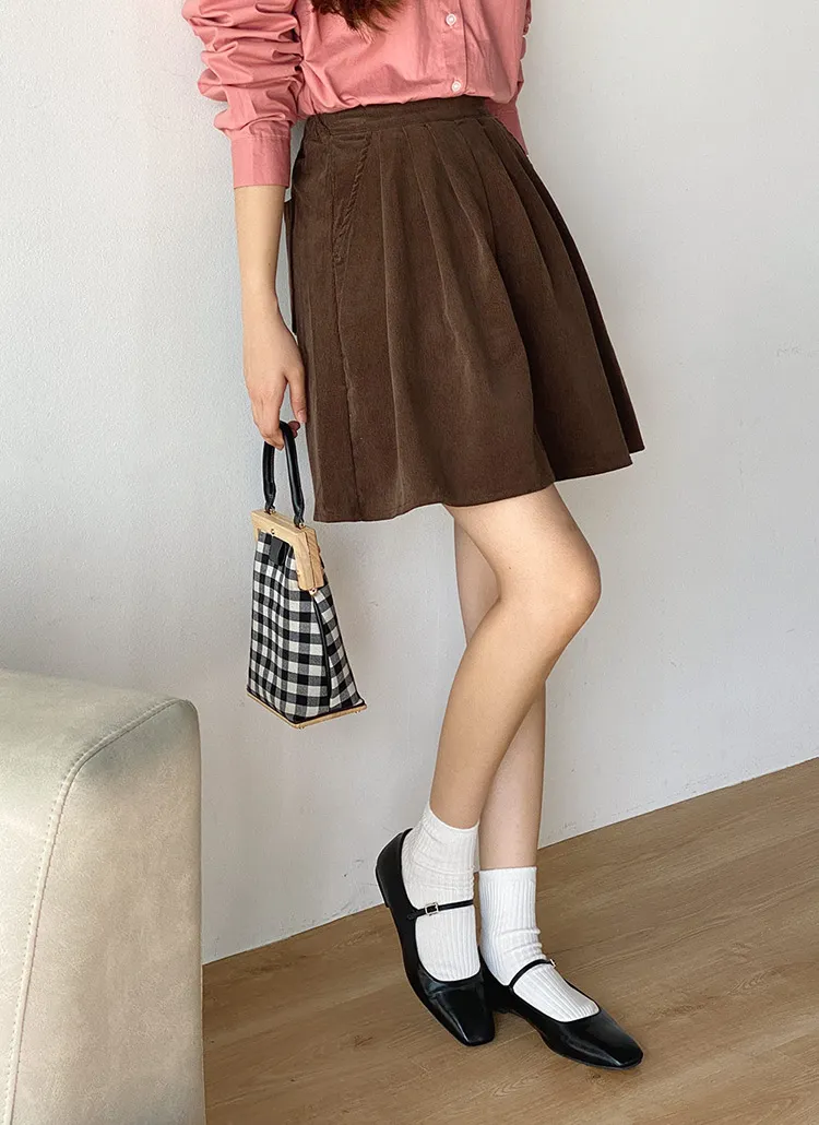 コーデュロイタックミニスカート | DHOLIC | 詳細画像1