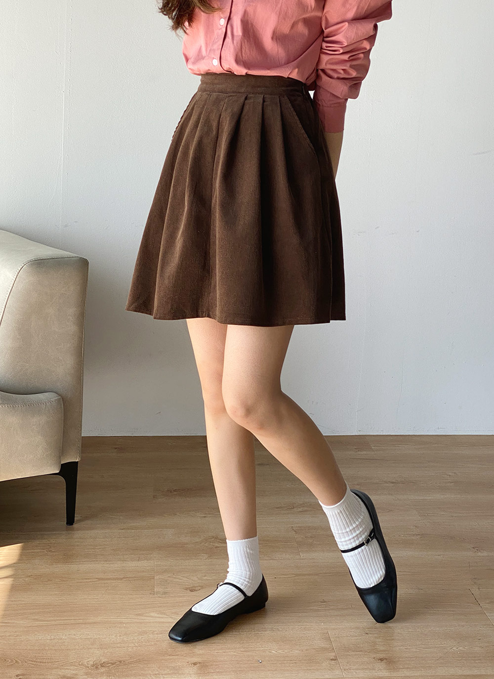 コーデュロイタックミニスカート | DHOLIC | 詳細画像4