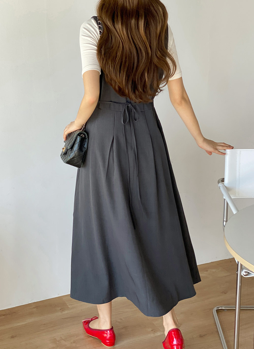 Vネックタックノースリワンピース | DHOLIC | 詳細画像6