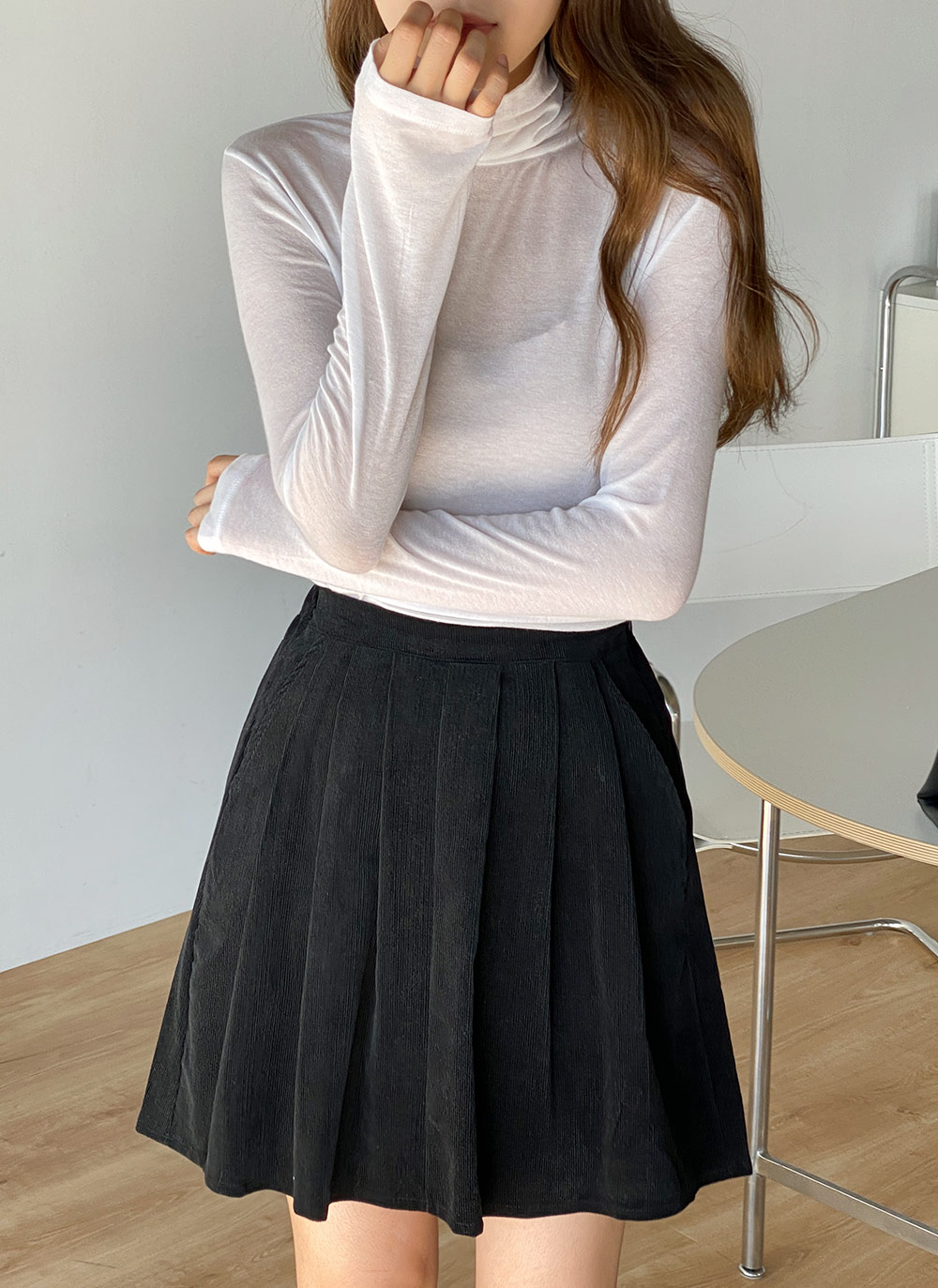 テンセル混ハイネックTシャツ | DHOLIC | 詳細画像3