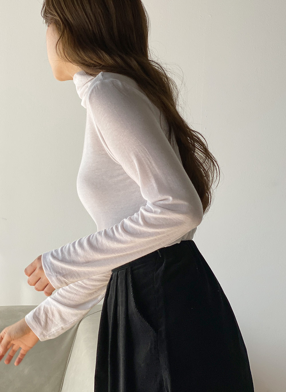 テンセル混ハイネックTシャツ | DHOLIC | 詳細画像9