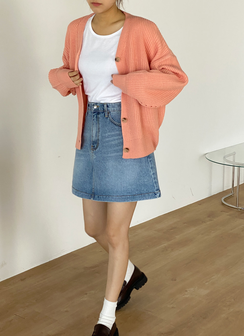 Vネックパンチングスリーブカーディガン | DHOLIC | 詳細画像13