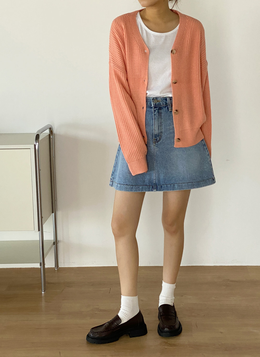 Vネックパンチングスリーブカーディガン | DHOLIC | 詳細画像15