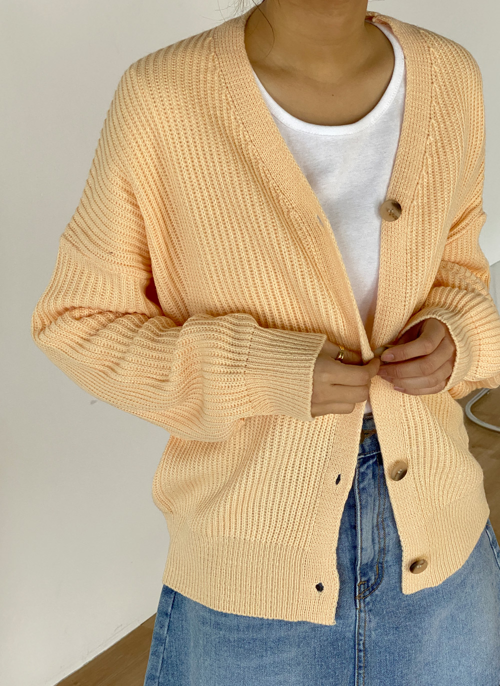 Vネックパンチングスリーブカーディガン | DHOLIC | 詳細画像16