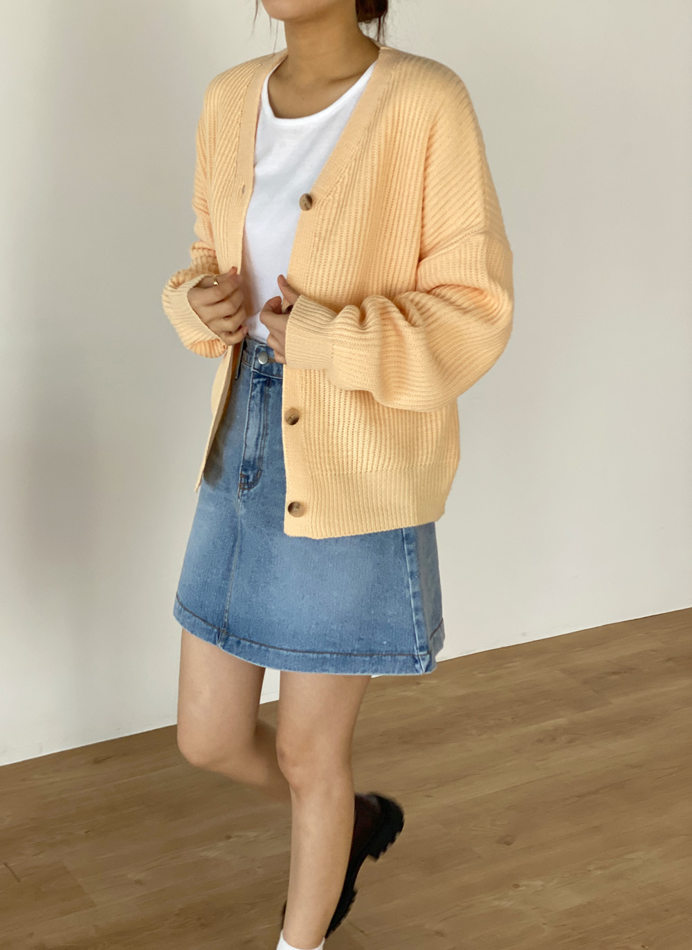 Vネックパンチングスリーブカーディガン | DHOLIC | 詳細画像18