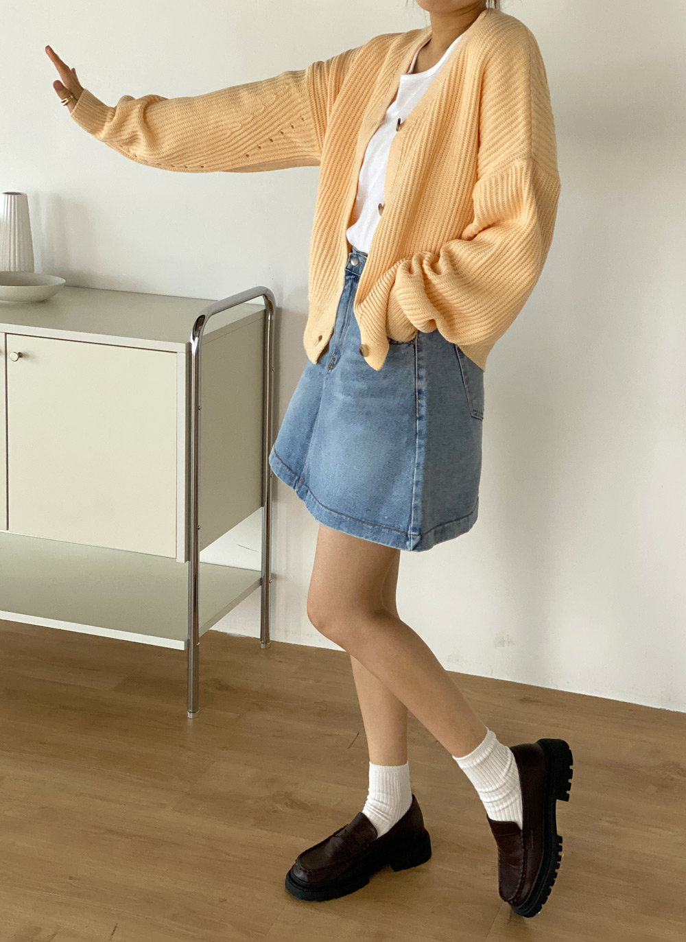 Vネックパンチングスリーブカーディガン | DHOLIC | 詳細画像20