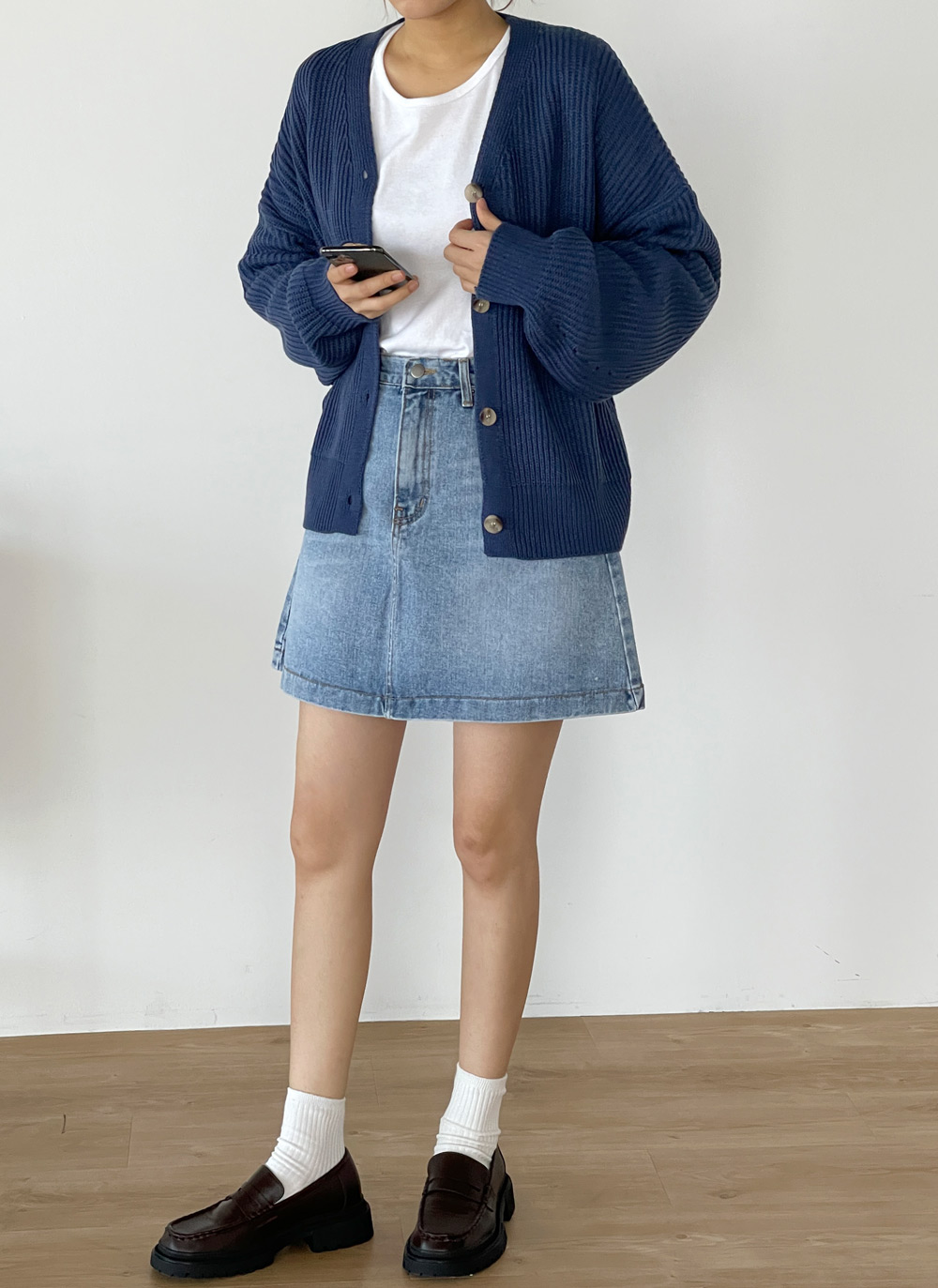 Vネックパンチングスリーブカーディガン | DHOLIC | 詳細画像24