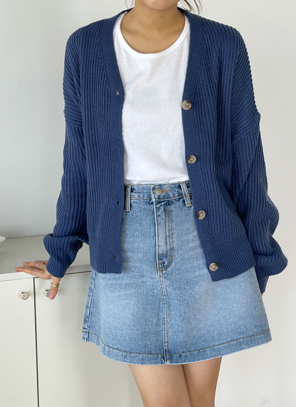 Vネックパンチングスリーブカーディガン | DHOLIC | 詳細画像25