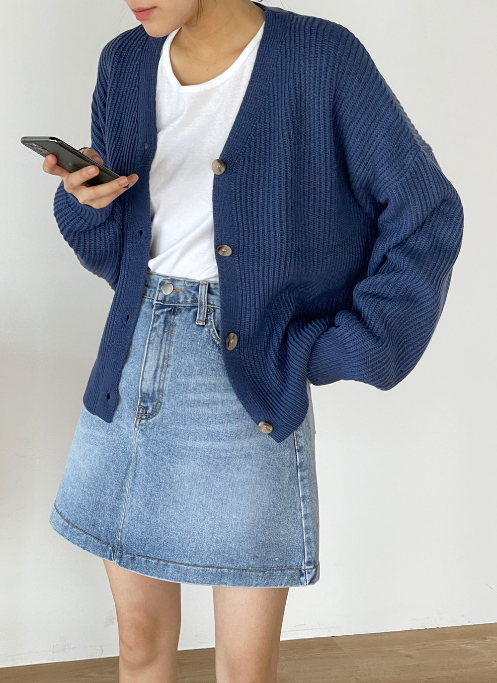 Vネックパンチングスリーブカーディガン | DHOLIC | 詳細画像26