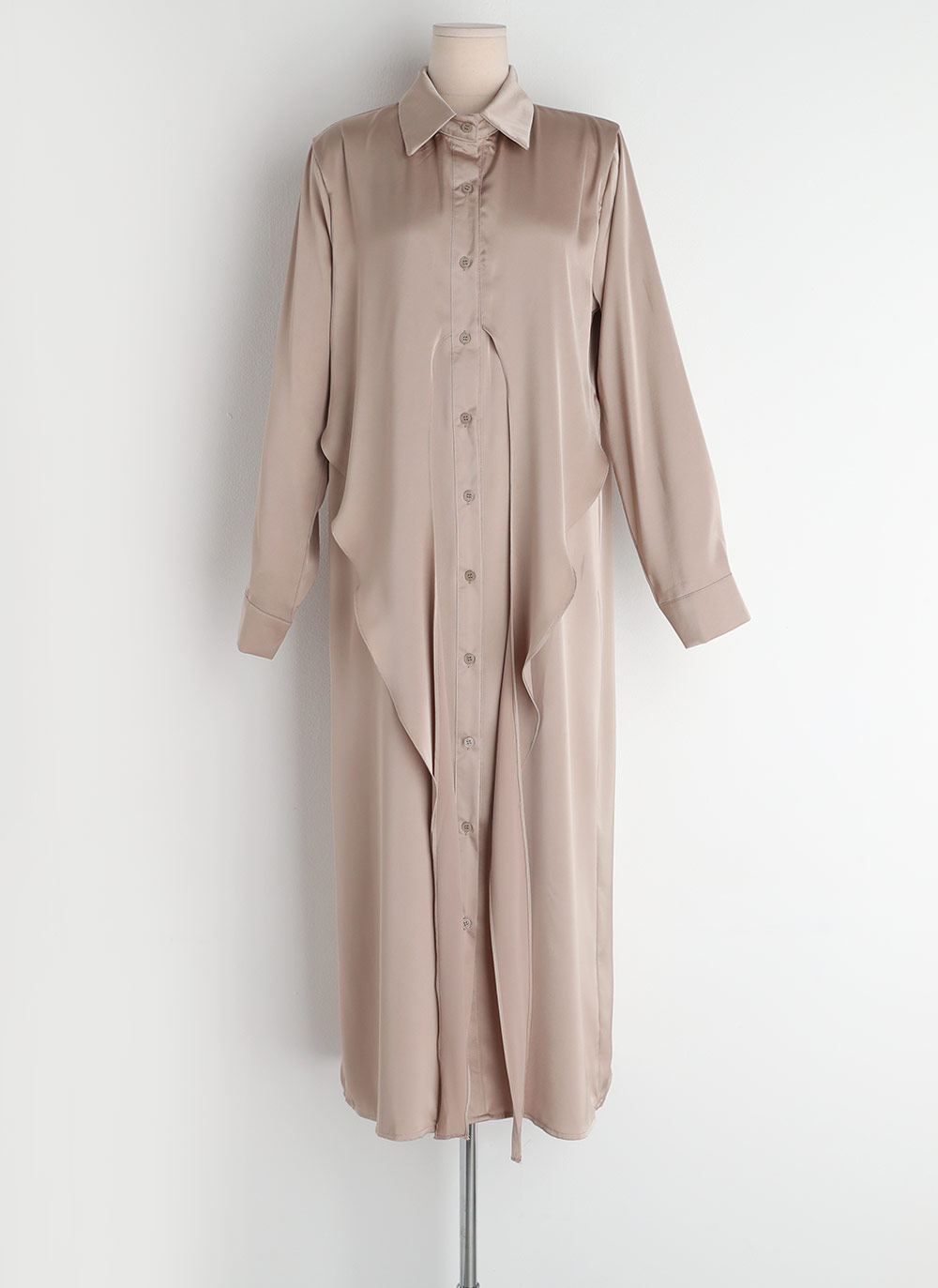 リボンシルキーシャツワンピース | DHOLIC | 詳細画像16