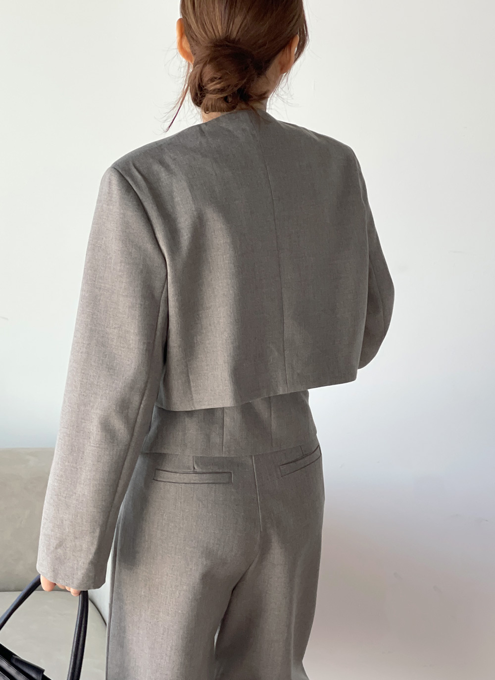 Vネックベスト&オープンジャケット&ベルト付スラックス3SET | DHOLIC | 詳細画像12