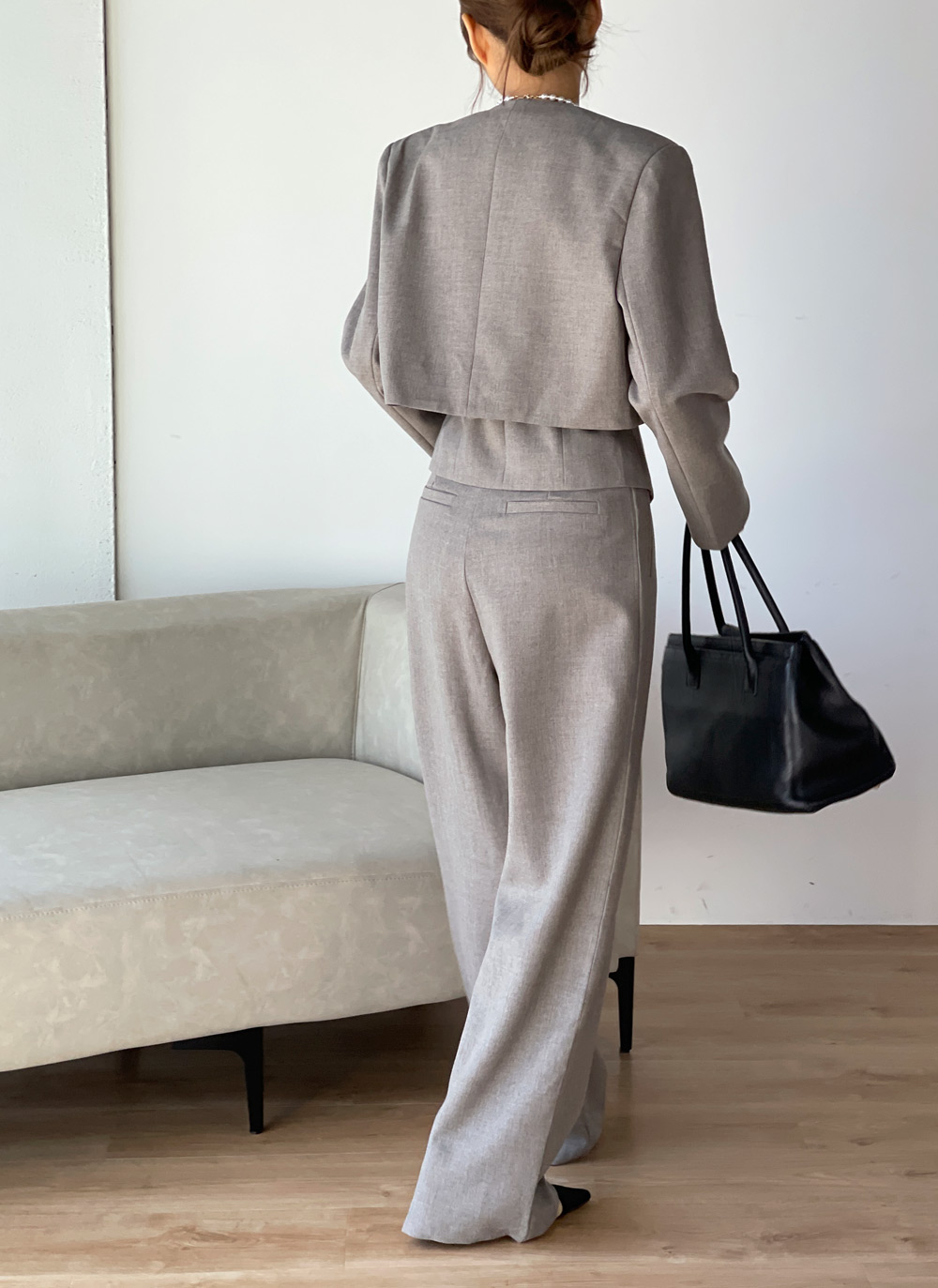 Vネックベスト&オープンジャケット&ベルト付スラックス3SET | DHOLIC | 詳細画像13