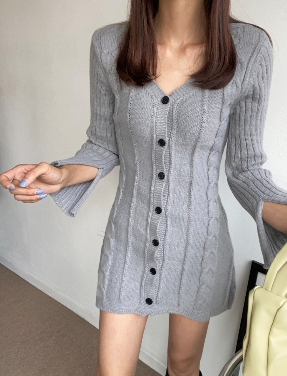 ケーブルニットボタンワンピース | 詳細画像11