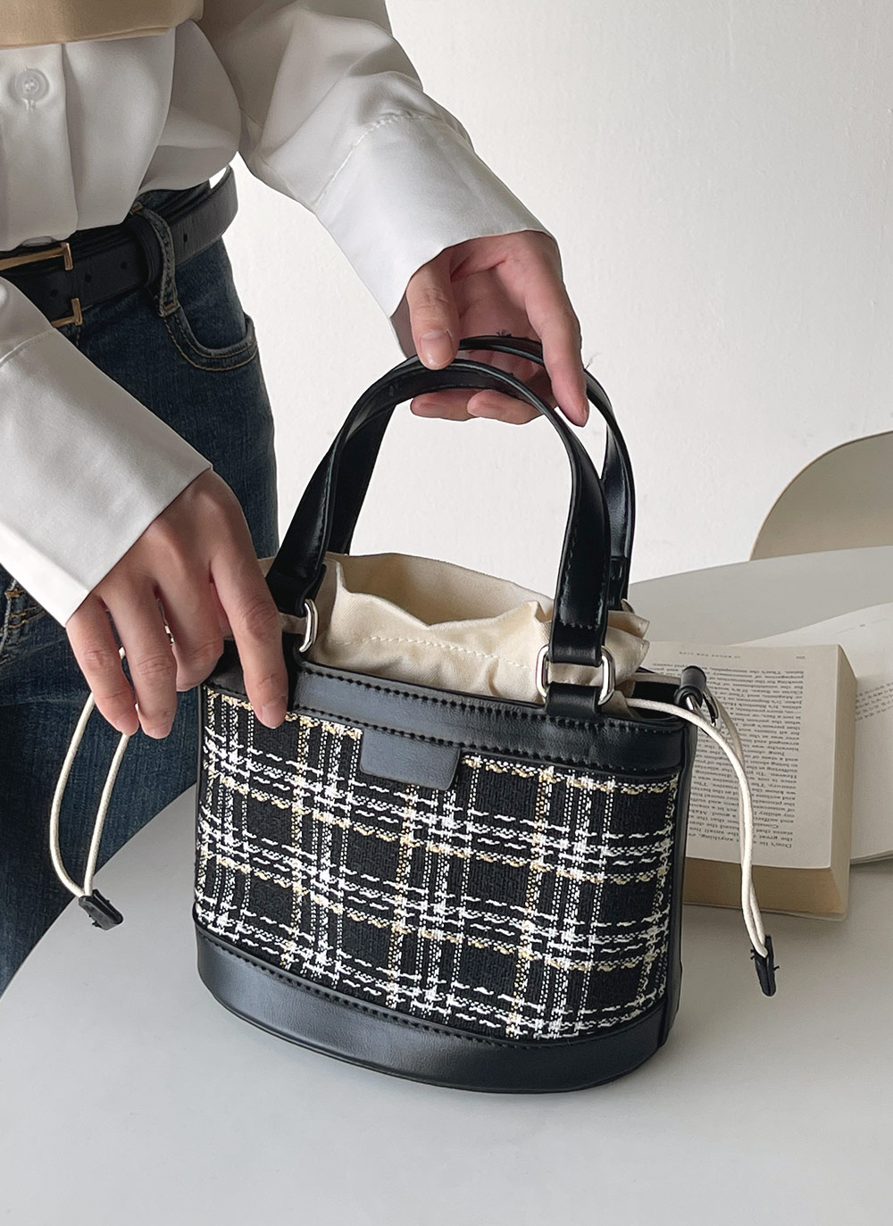 2WAYツイード巾着バッグ | DHOLIC | 詳細画像8