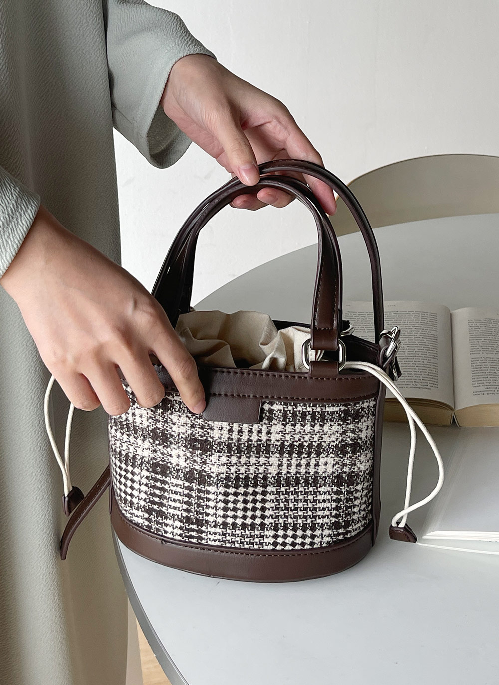 2WAYツイード巾着バッグ | DHOLIC | 詳細画像14