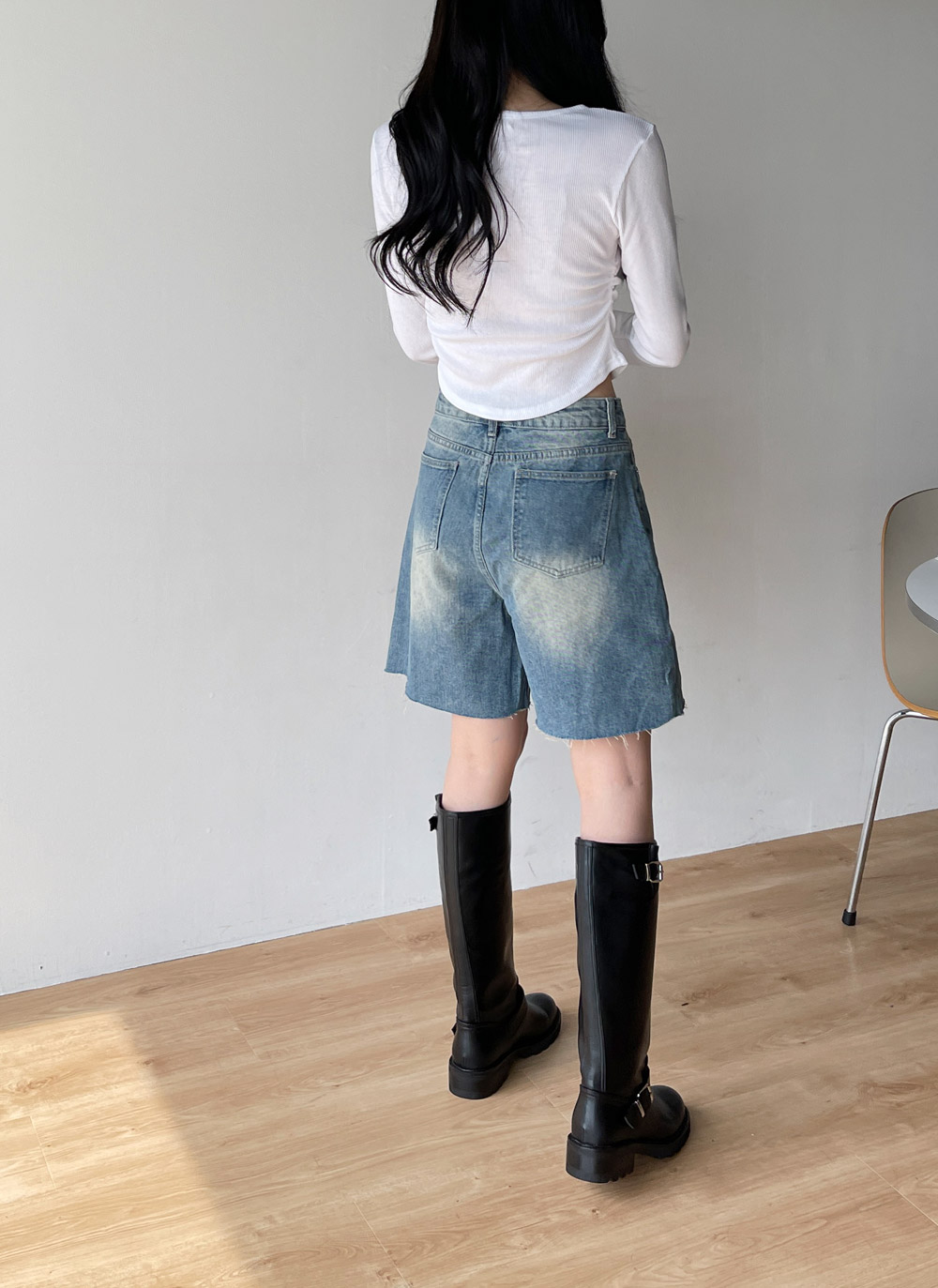 カットオフハーフデニムパンツ | DHOLIC | 詳細画像7
