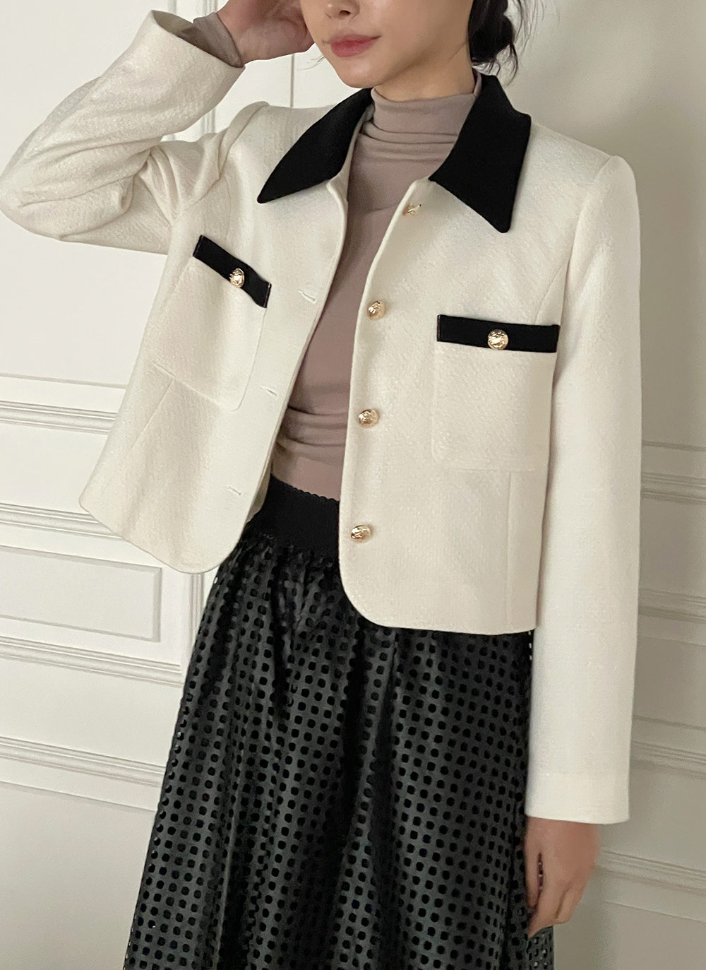 レザー調パンチングフレアスカート | DHOLIC | 詳細画像20