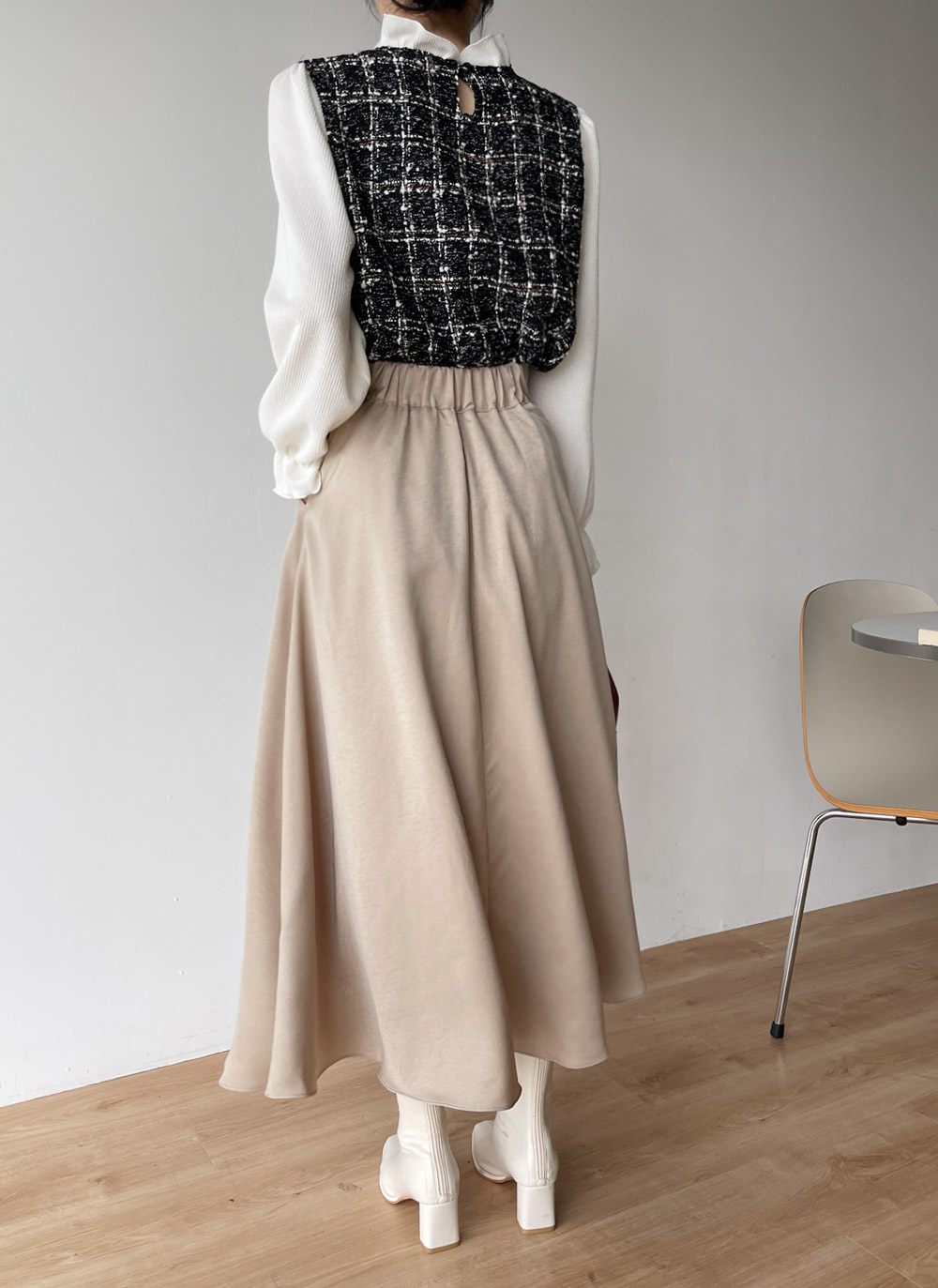 サテンフレアマキシイージースカート | DHOLIC | 詳細画像18