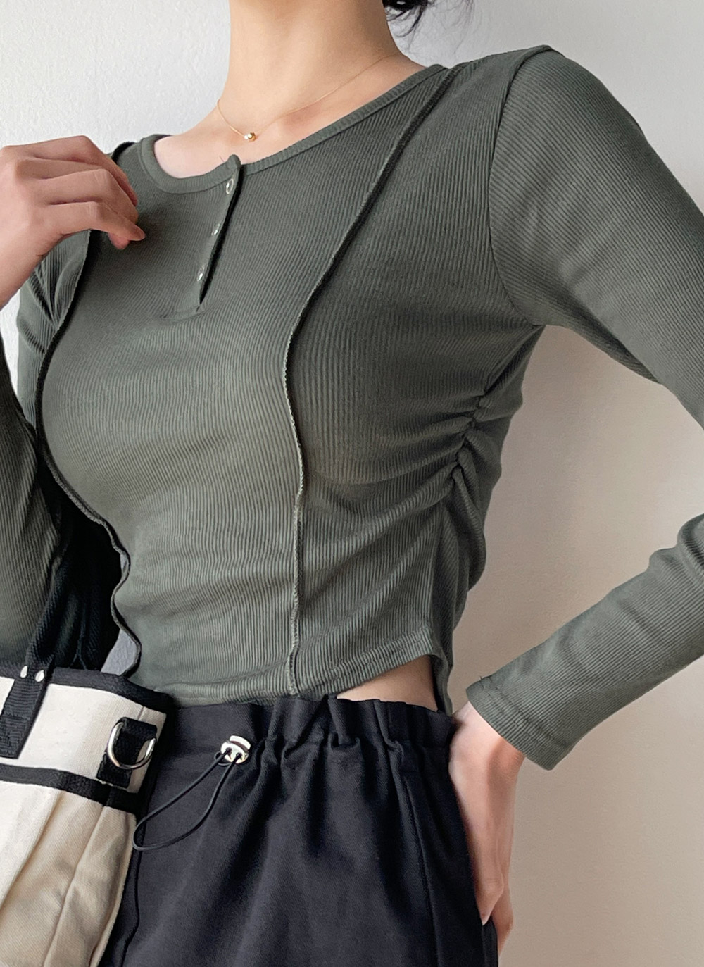 パンツ裏地ドローコードカーゴミニスカート | DHOLIC | 詳細画像16