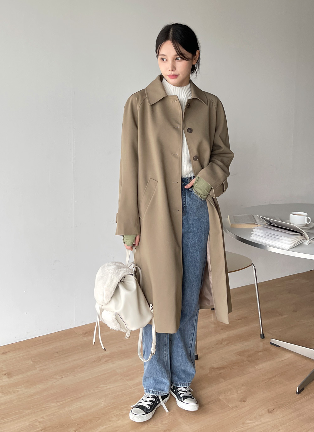 ラグランロングシングルトレンチコート | DHOLIC | 詳細画像14