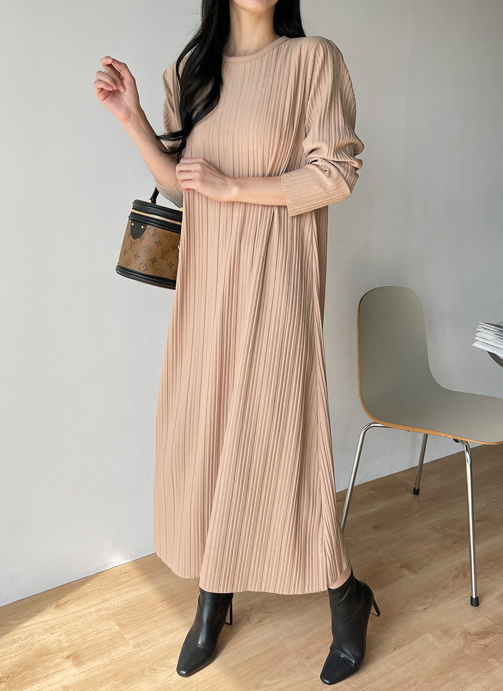 プリーツリンクルラウンドワンピース | DHOLIC | 詳細画像2