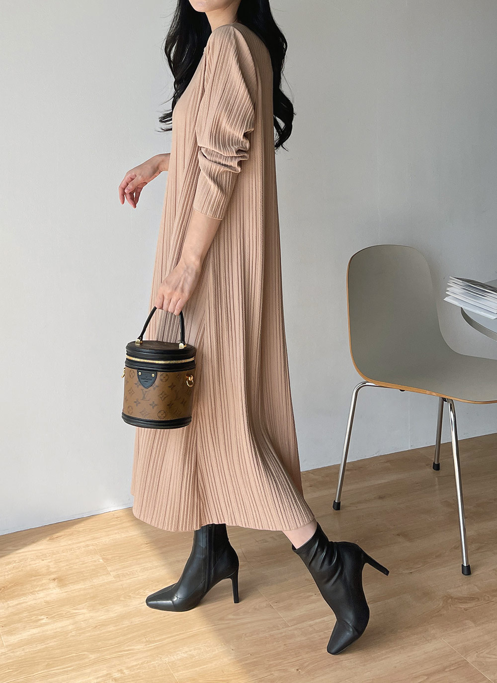 プリーツリンクルラウンドワンピース | DHOLIC | 詳細画像5