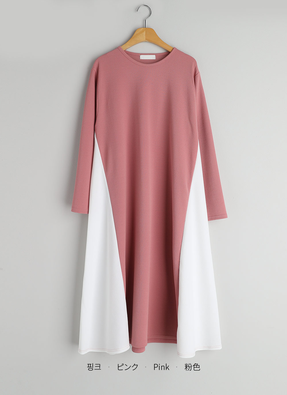配色リンクルラウンドワンピース | DHOLIC | 詳細画像15