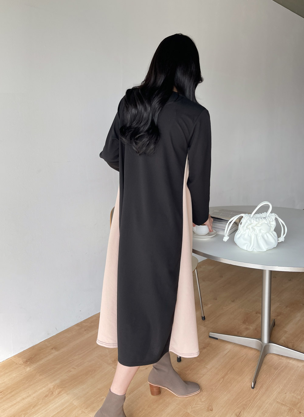 配色リンクルラウンドワンピース | DHOLIC | 詳細画像10