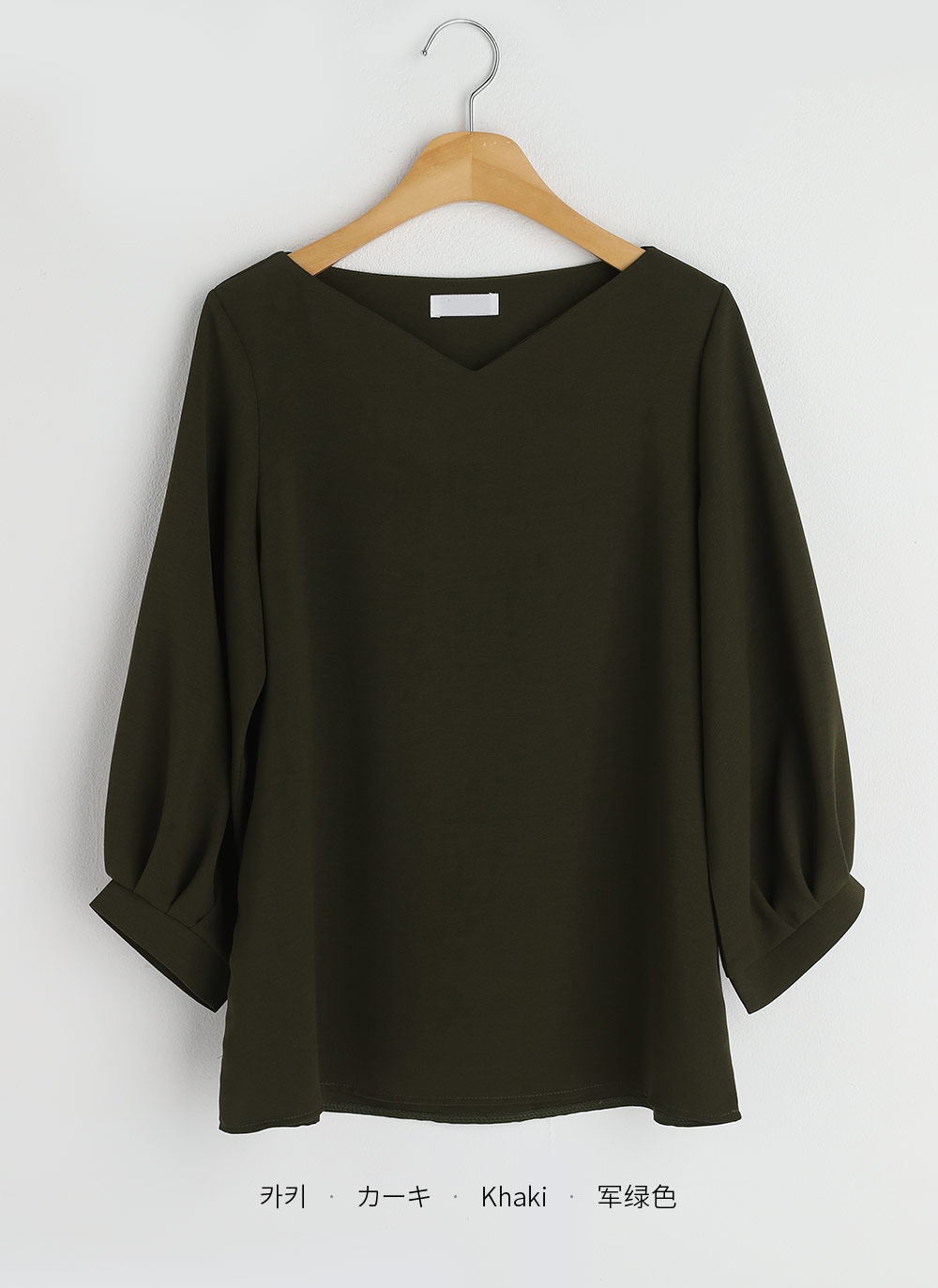 Vネックパフ7分袖ブラウス | DHOLIC | 詳細画像18