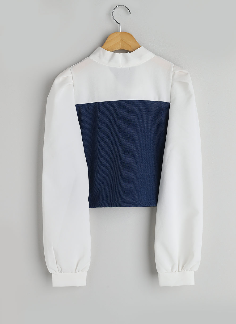 リボンリブ配色パフブラウス | DHOLIC | 詳細画像18