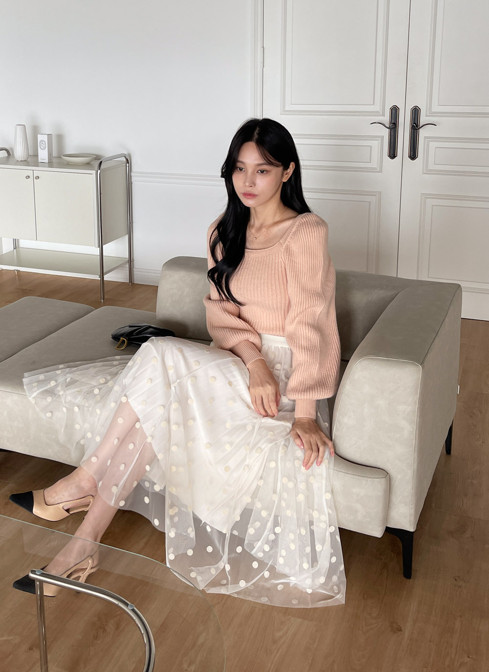 ウール混スクエアパフニット | DHOLIC | 詳細画像5