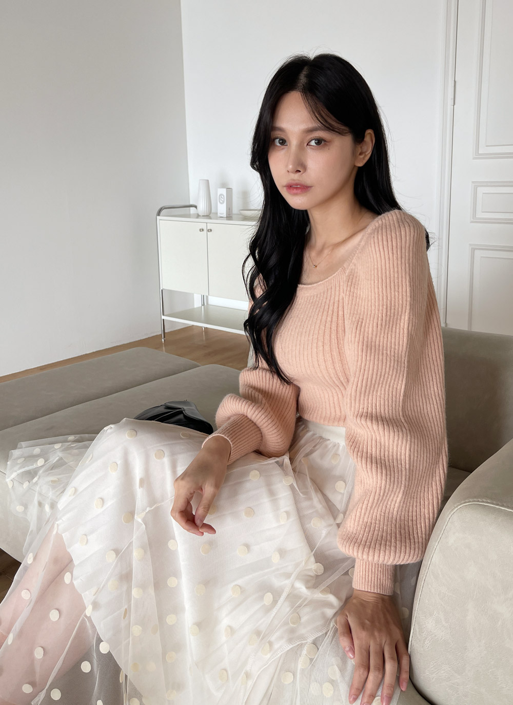 ウール混スクエアパフニット | DHOLIC | 詳細画像7