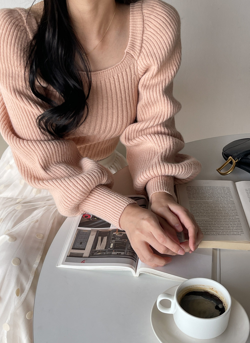 ウール混スクエアパフニット | DHOLIC | 詳細画像13