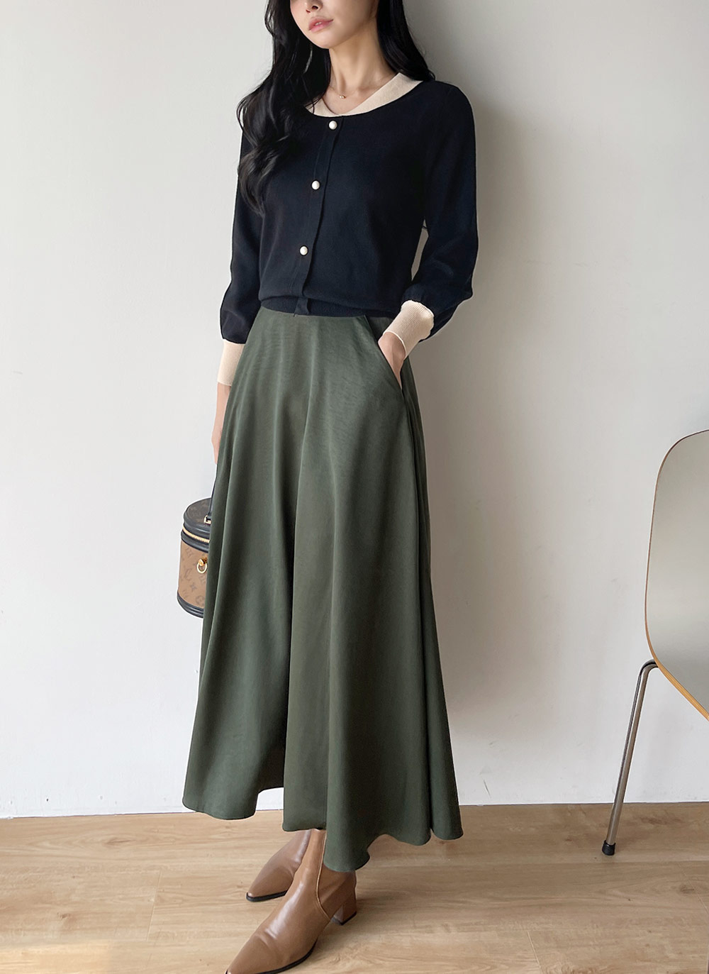 配色ショールカラーフェイクパールニット | DHOLIC | 詳細画像10