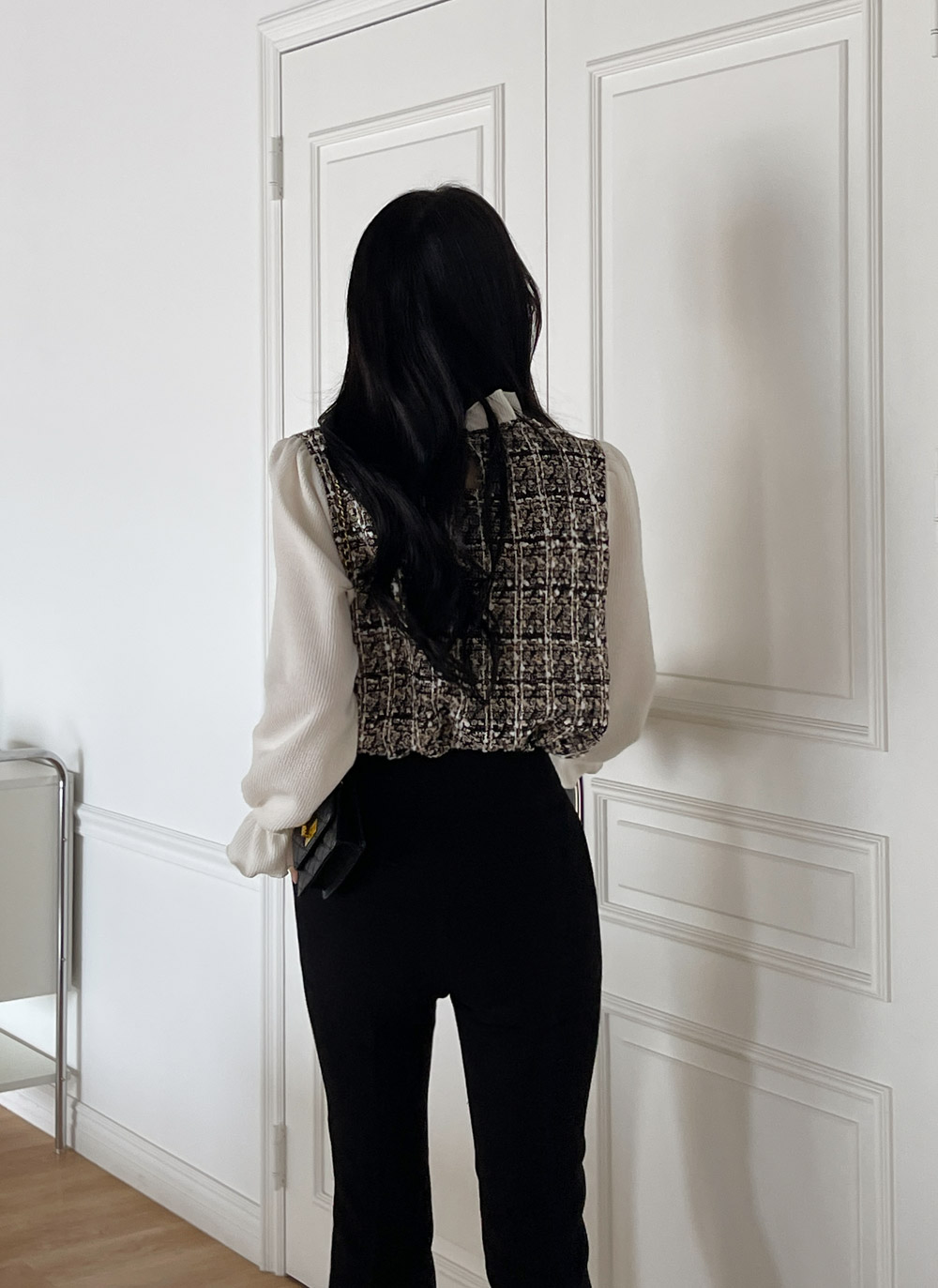 フリルツイードドッキングブラウス | DHOLIC | 詳細画像14