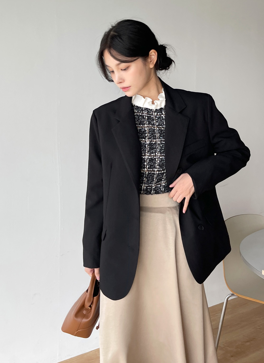 フリルツイードドッキングブラウス | DHOLIC | 詳細画像21