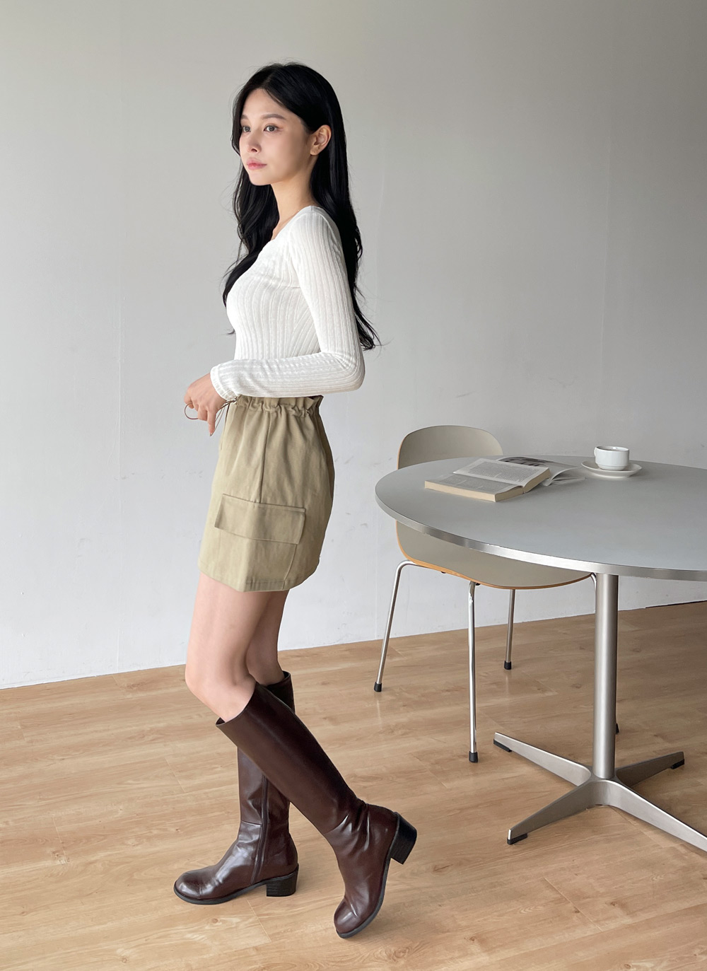 ジップスクエアクロップドTシャツ | DHOLIC | 詳細画像6