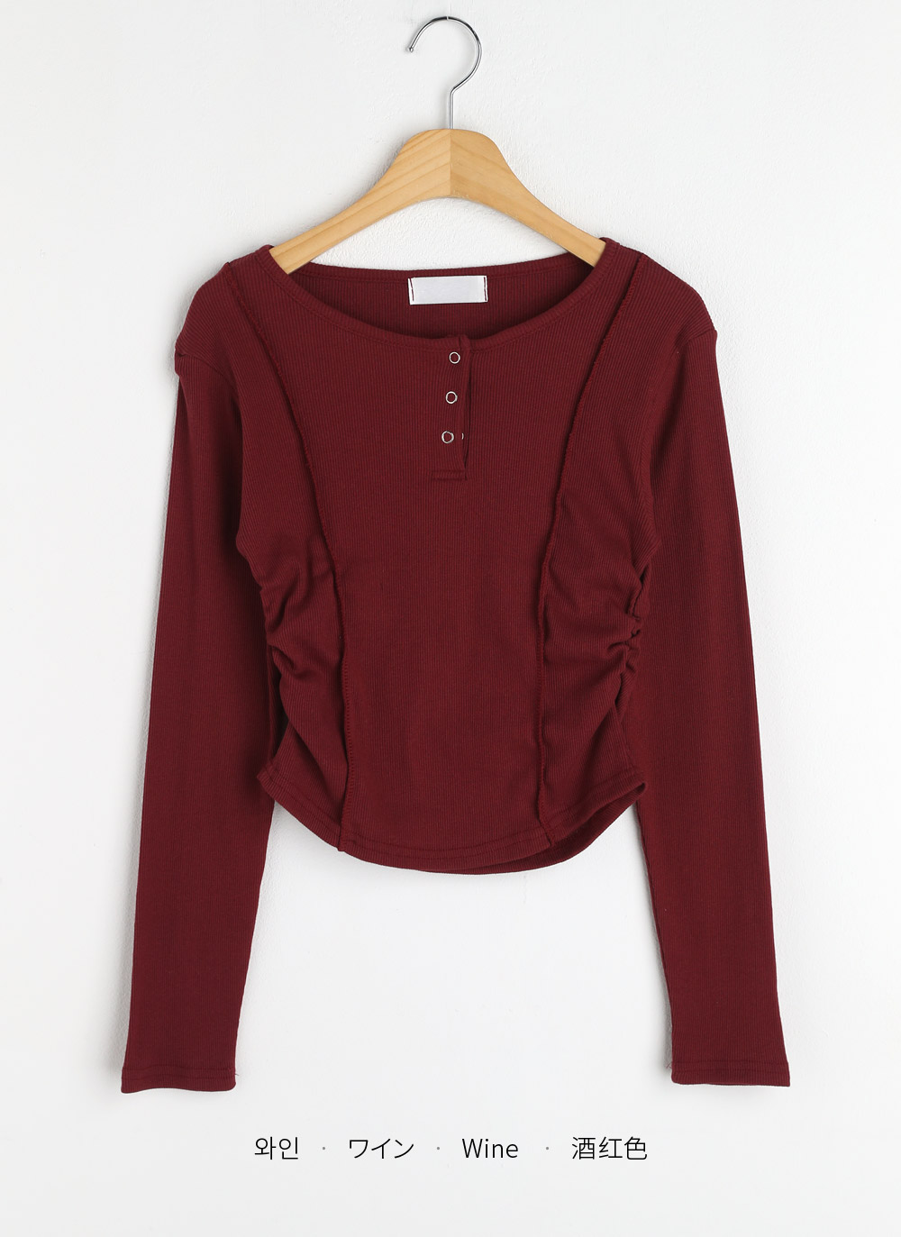 シャーリングヘンリーネックTシャツ | DHOLIC | 詳細画像21