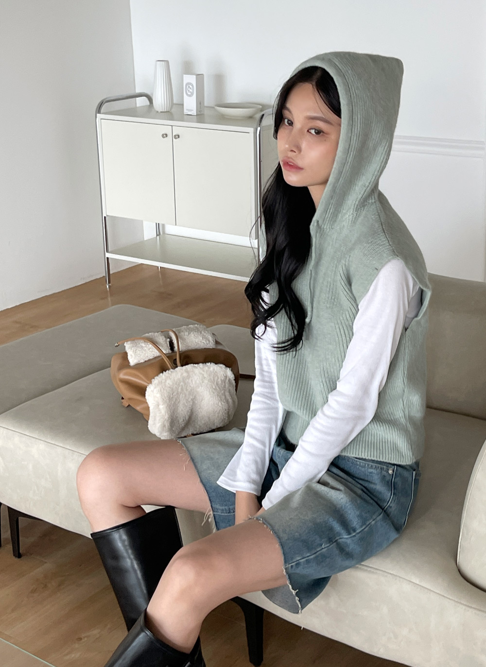 シャーリングヘンリーネックTシャツ | DHOLIC | 詳細画像11