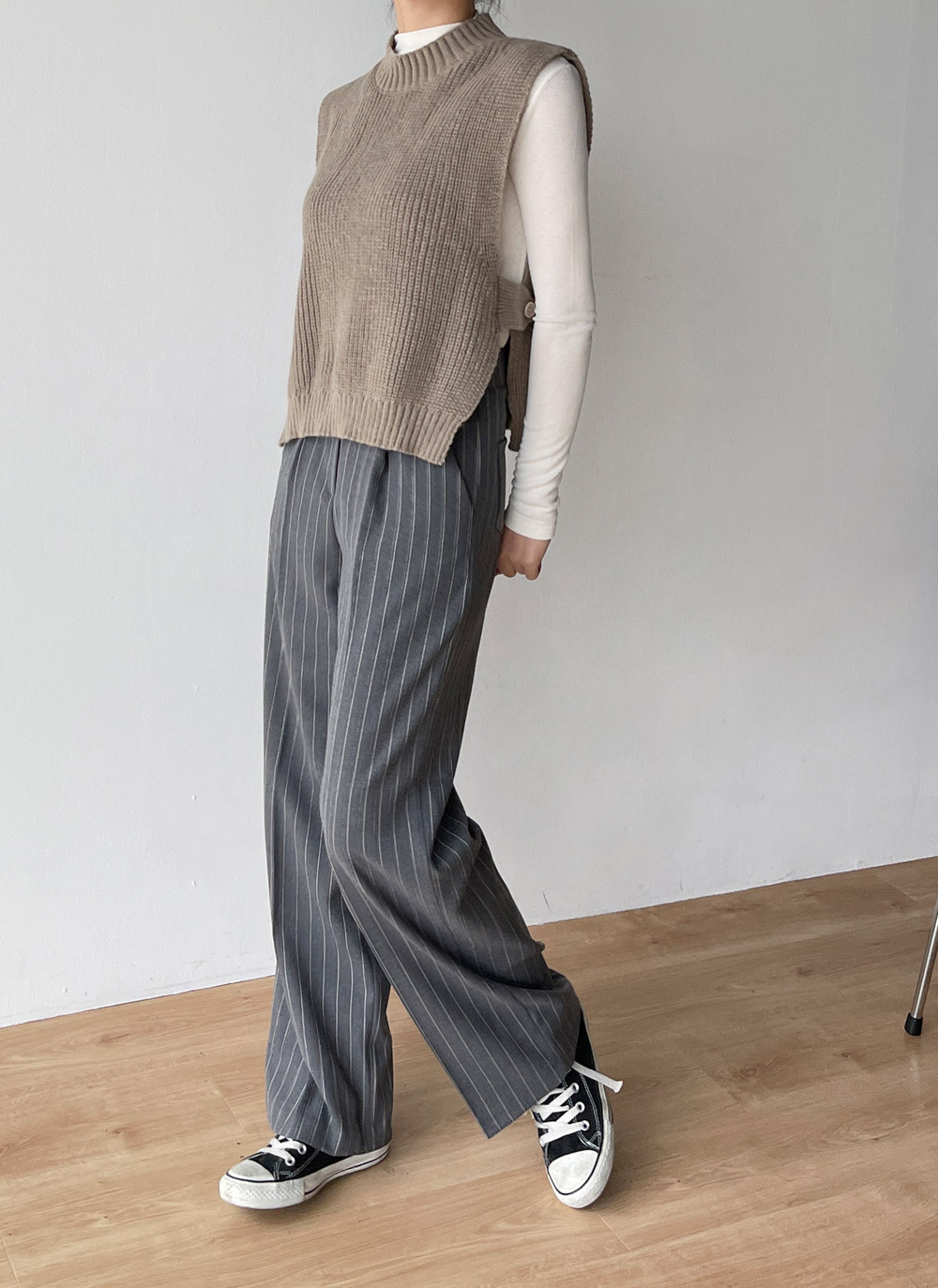 サイドボタンハーフネックベスト | DHOLIC | 詳細画像4